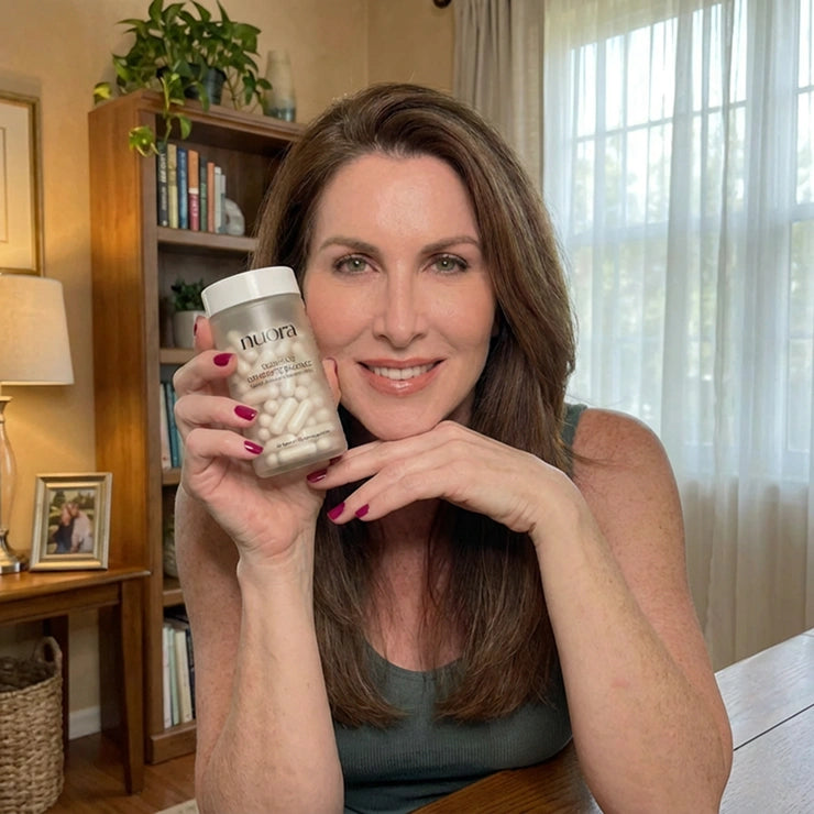 Patricia Mitchell holding Nuora