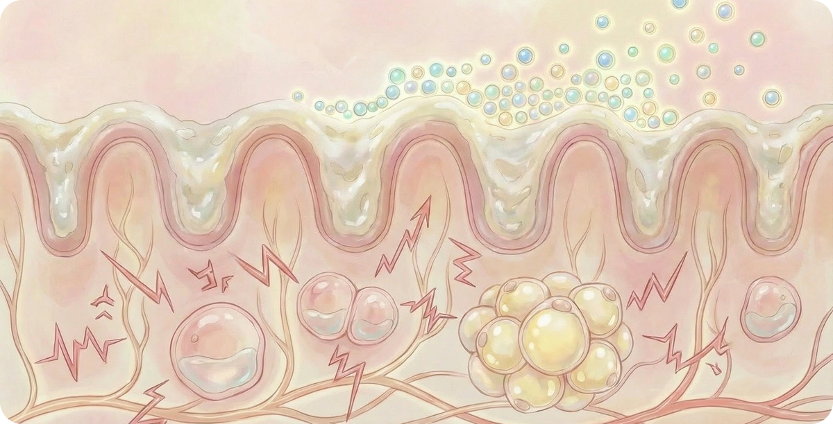 Compromised gut lining illustration