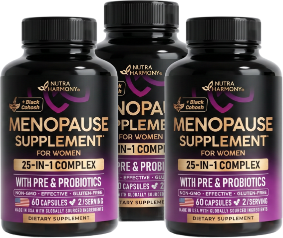 Three month supply of Nutra Harmony Menopause Supplement